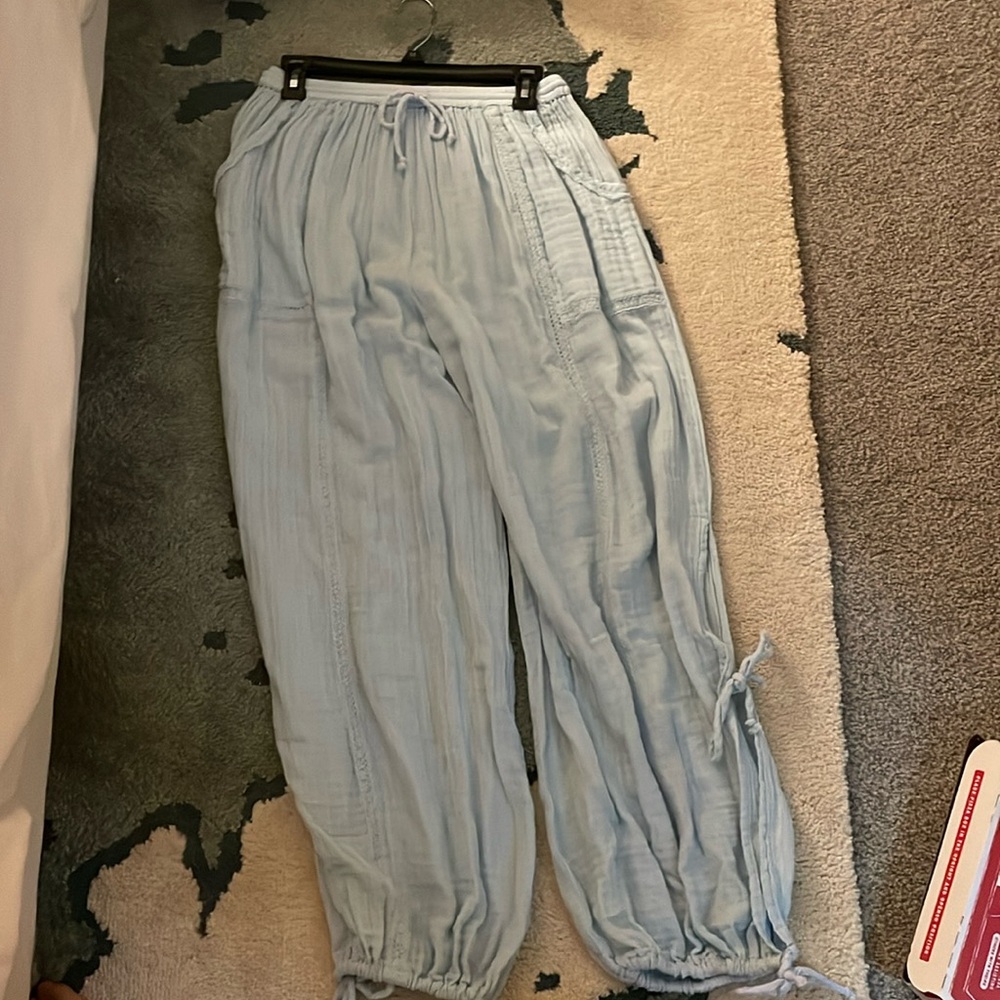 Long flowy blue pants! Breathable and thin